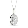 Thumbnail Image 1 of Multi-Diamond Necklace 1 ct tw Round-Cut 10K White Gold 18"
