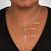 Thumbnail Image 7 of Diamond Cross Necklace 1/2 ct tw Round-Cut 10K White Gold 18&quot;