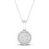 Thumbnail Image 0 of Multi-Diamond Necklace 1/4 ct tw Round-Cut 10K White Gold 18"