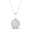 Kay Multi-Diamond Necklace 1/4 ct tw Round-Cut 10K White Gold 18"