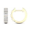 Thumbnail Image 1 of Men's Diamond Huggie Earrings 1/3 ct tw Round & Baguette 10K Yellow Gold