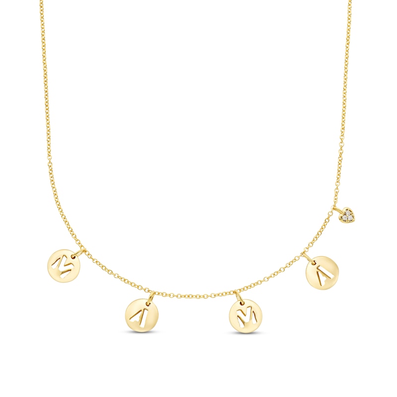 Main Image 1 of Diamond Mama Necklace 10K Yellow Gold 18&quot;