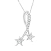 Thumbnail Image 0 of Diamond Star Necklace 1/5 ct tw Round-Cut Sterling Silver 19"
