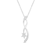 Thumbnail Image 1 of Diamond Star Necklace 1/20 ct tw Round-Cut Sterling Silver 19&quot;