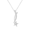 Thumbnail Image 0 of Diamond Star Necklace 1/10 ct tw Round-Cut Sterling Silver 19"