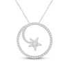 Thumbnail Image 0 of Diamond Star Circle Necklace 1/4 ct tw Round-Cut Sterling Silver 19"