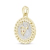 Thumbnail Image 1 of Men's Lab-Created Ruby & Diamond Lion Pendant 3/8 ct tw 10K Yellow Gold