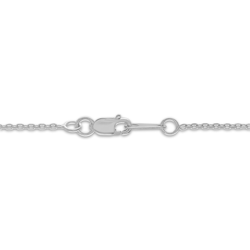 Main Image 2 of Diamond Bow Necklace 1/5 ct tw Round-cut 10K White Gold 18&quot;