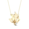 Thumbnail Image 1 of By Women For Women Diamond Lotus Necklace 1/20 ct tw 10K Yellow Gold 18"