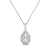 Thumbnail Image 0 of Forever Connected Diamond Necklace 1/2 ct tw Pear & Round-cut 10K White Gold 18"