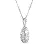 Thumbnail Image 1 of Forever Connected Diamond Necklace 1 ct tw Pear & Round-cut 10K White Gold 18"