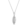 Thumbnail Image 1 of Forever Connected Diamond Necklace 1/2 ct tw Pear & Round-cut 10K White Gold 18"