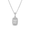 Forever Connected Diamond Necklace 1 ct tw Round & Princess-cut 10K White Gold 18"