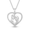 Thumbnail Image 1 of Diamond Heart Necklace 1/10 ct tw Round-cut Sterling Silver 18"