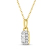 Thumbnail Image 1 of Forever Connected Diamond Necklace 1/3 ct tw Round & Princess-cut 10K Yellow Gold 18"