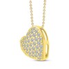 Thumbnail Image 2 of Diamond Heart Necklace 1/4 ct tw Round-cut 10K Yellow Gold 18&quot;