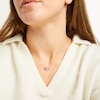 Thumbnail Image 2 of Diamond Heart Necklace 1/10 ct tw Round-Cut 10K Two-Tone Gold 18&quot;