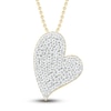 Thumbnail Image 0 of Diamond Heart Necklace 1/3 ct tw Round-cut 10K Yellow Gold 18"