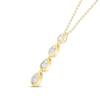 Thumbnail Image 1 of Diamond Teardrop Necklace 3/8 ct tw Round-cut 10K Yellow Gold 18"