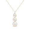 Thumbnail Image 1 of Memories Moments Magic Diamond Twist Necklace 1/5 ct tw Round-Cut 10K Yellow Gold 18&quot;