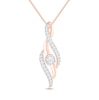 Thumbnail Image 0 of Diamond Journey Necklace 1/3 ct tw Round-Cut 10K Rose Gold 18"
