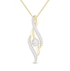 Thumbnail Image 1 of Diamond Journey Necklace 1/3 ct tw Round-Cut 10K Yellow Gold 18&quot;