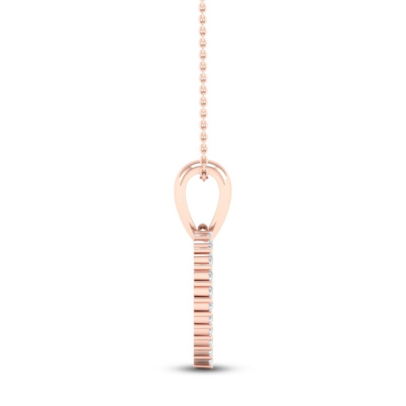 Main Image 2 of Diamond Heart Necklace 1/10 ct tw Round-Cut 10K Rose Gold 18&quot;