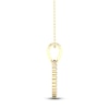 Thumbnail Image 2 of Diamond Heart Necklace 1/10 ct tw Round-Cut 10K Yellow Gold 18&quot;