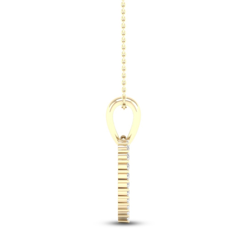 Main Image 2 of Diamond Heart Necklace 1/10 ct tw Round-Cut 10K Yellow Gold 18&quot;