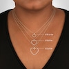 Thumbnail Image 6 of Diamond Heart Necklace 1/10 ct tw Round-Cut 10K Yellow Gold 18&quot;