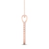 Thumbnail Image 1 of Diamond Heart Necklace 1/4 ct tw Round-Cut 10K Rose Gold 18"