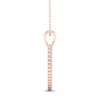 Thumbnail Image 2 of Diamond Heart Necklace 1/4 ct tw Round-Cut 10K Rose Gold 18&quot;