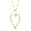 Thumbnail Image 4 of Diamond Heart Necklace 1/4 ct tw Round-Cut 10K Yellow Gold 18&quot;