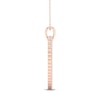 Thumbnail Image 1 of Diamond Heart Necklace 1/2 ct tw Round-cut 10K Rose Gold 18"