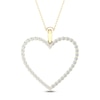 Thumbnail Image 1 of Diamond Heart Necklace 1/2 ct tw Round-cut 10K Yellow Gold 18&quot;