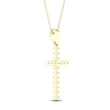 Thumbnail Image 4 of Diamond Cross Necklace 1/4 ct tw Round-Cut 10K Yellow Gold 18&quot;