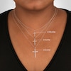 Thumbnail Image 6 of Diamond Cross Necklace 1/2 ct tw Round-Cut 10K Rose Gold 18&quot;