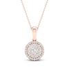 Thumbnail Image 1 of Multi-Diamond Necklace 1/4 ct tw Round-Cut 10K Rose Gold 18&quot;