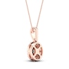 Thumbnail Image 3 of Multi-Diamond Necklace 1/4 ct tw Round-Cut 10K Rose Gold 18"
