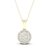 Thumbnail Image 0 of Multi-Diamond Necklace 1/4 ct tw Round-Cut 10K Yellow Gold 18"