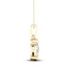 Diamond Halo Necklace 1 ct tw Round-Cut 10K Yellow Gold
