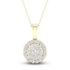 Thumbnail Image 0 of Multi-Diamond Necklace 1/2 ct tw Round-Cut 10K Yellow Gold 18"