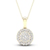 Thumbnail Image 1 of Multi-Diamond Necklace 1/2 ct tw Round-Cut 10K Yellow Gold 18&quot;