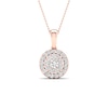 Thumbnail Image 0 of Multi-Diamond Necklace 1/2 ct tw Round-Cut 10K Rose Gold 18"