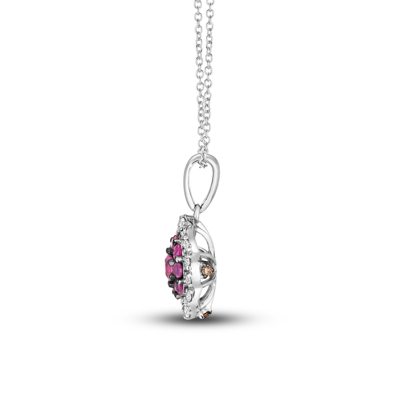Main Image 2 of Le Vian Ruby & Diamond Necklace 1/8 ct tw 14K Vanilla Gold 18&quot;