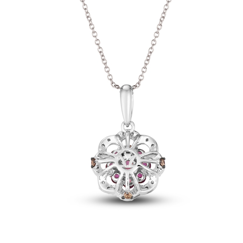 Main Image 3 of Le Vian Ruby & Diamond Necklace 1/8 ct tw 14K Vanilla Gold 18&quot;