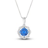 Le Vian Sapphire & Diamond Necklace 1/8 ct tw Diamonds 14K Vanilla Gold 18"