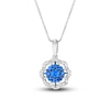 Thumbnail Image 1 of Le Vian Sapphire & Diamond Necklace 1/8 ct tw Diamonds 14K Vanilla Gold 18&quot;