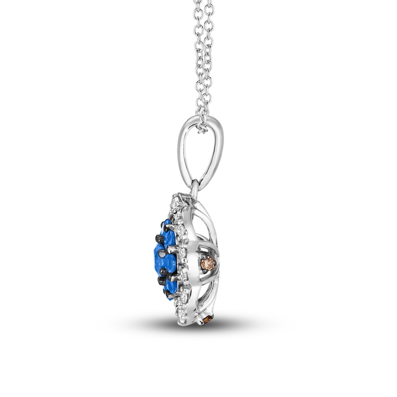Main Image 2 of Le Vian Sapphire & Diamond Necklace 1/8 ct tw Diamonds 14K Vanilla Gold 18&quot;