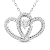 Thumbnail Image 1 of Diamond Heart Necklace 1/4 ct tw Round-Cut 10K White Gold 18&quot;